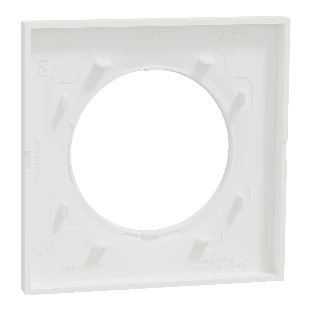 Odace Origine plaque 1 poste blanc